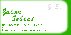 zalan sebesi business card